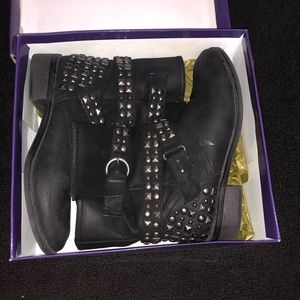 Studded Combat Boots